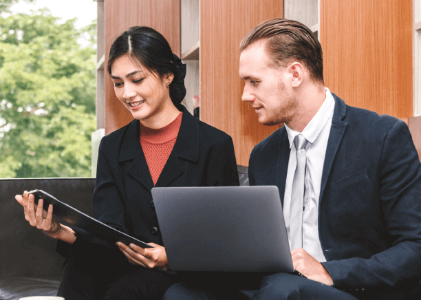 A business professional reviews an accurate transcript benefiting from fast and reliable transcription services in Melbourne. A business professional reviews an accurate transcript benefiting from fast and reliable transcription services in Melbourne.